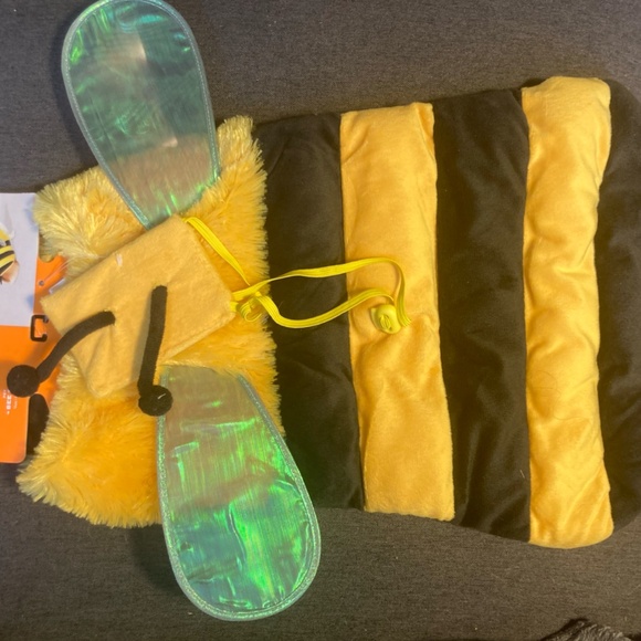 New, Bubble Bee Dog Costume, 2 pieces, Medium (up to 40 lbs) SO soft! - Picture 5 of 12